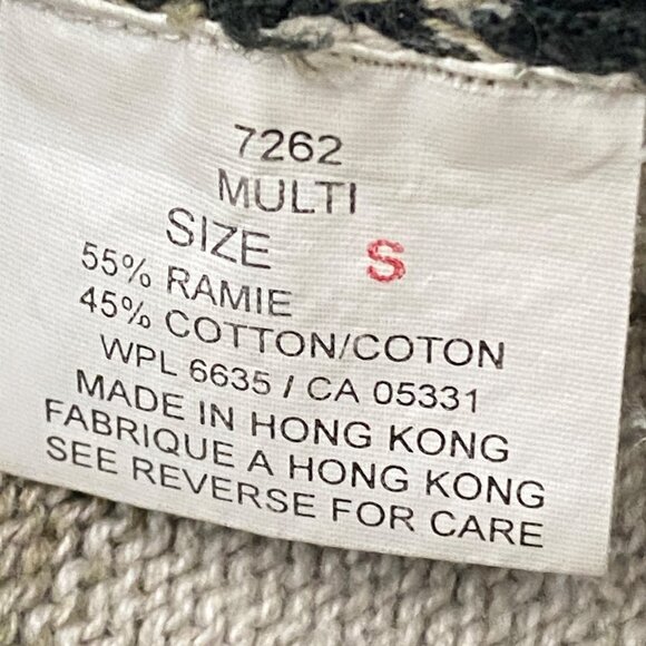 Woolrich vintage Small V-Neck Sweater novelty outdoor Deer & Tree Pattern Ramie - Picture 4 of 9